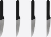 Barbecook - Olivia Steakmessen - 4 stuks - Vaatwasserbestendig - RVS - Zwart - 25cm