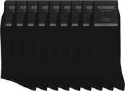 Koelmax - Naadloze Herensokken - 100% Katoen - 9 Paar - Zwart - Maat 43-46