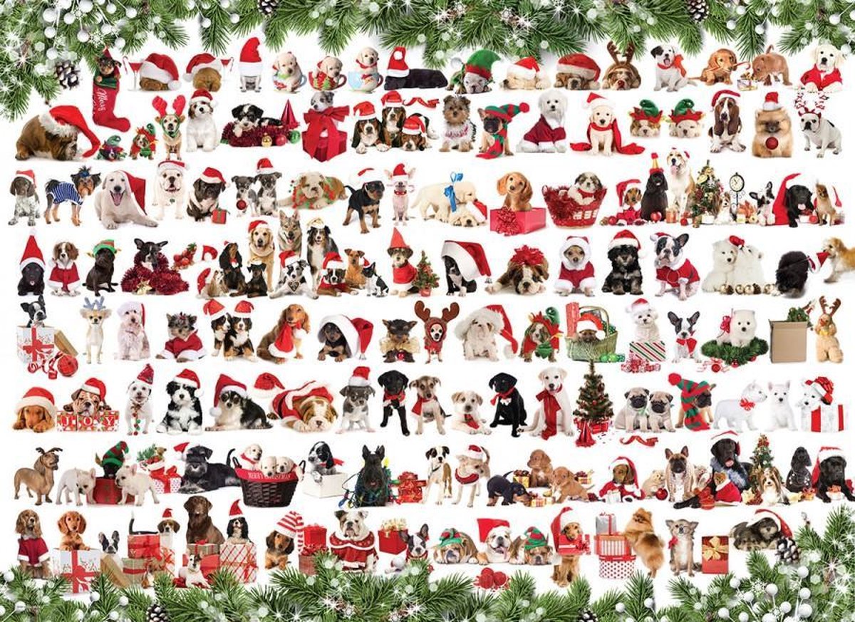Puzzel 1000 stukjes - Holiday Dogs
