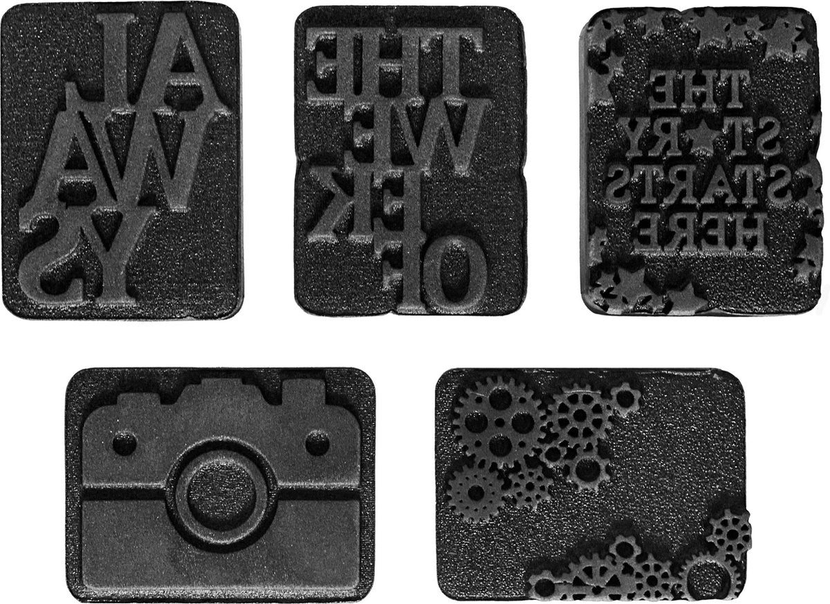 Joy!Crafts Scr@p Foam Stamps Set / 5 Stempels - Tandwielen