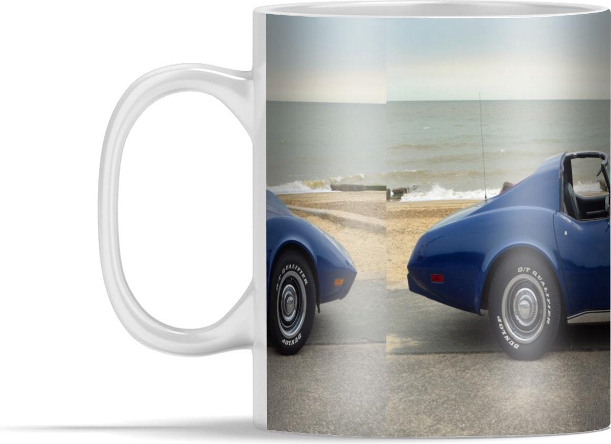 Mok - Corvette - Blauw - Old Timer - 350 ml - Beker