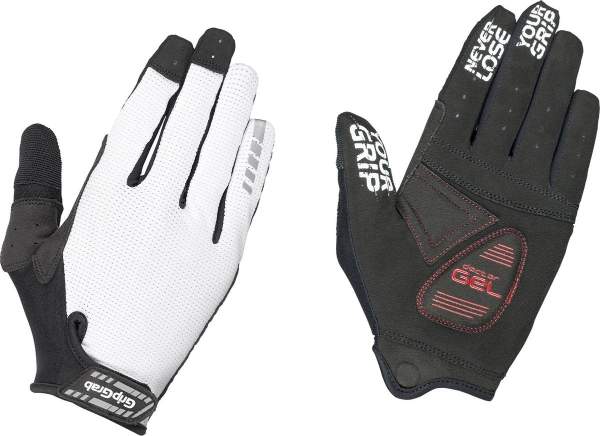 GripGrab SuperGel XC Touchscreen Full Finger Handschoenen Unisex - Wit - Maat M