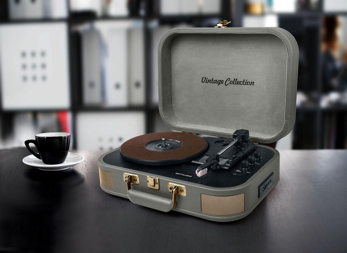 Muse MT-201 BTG | Bluetooth platenspeler met encoding functie grijs