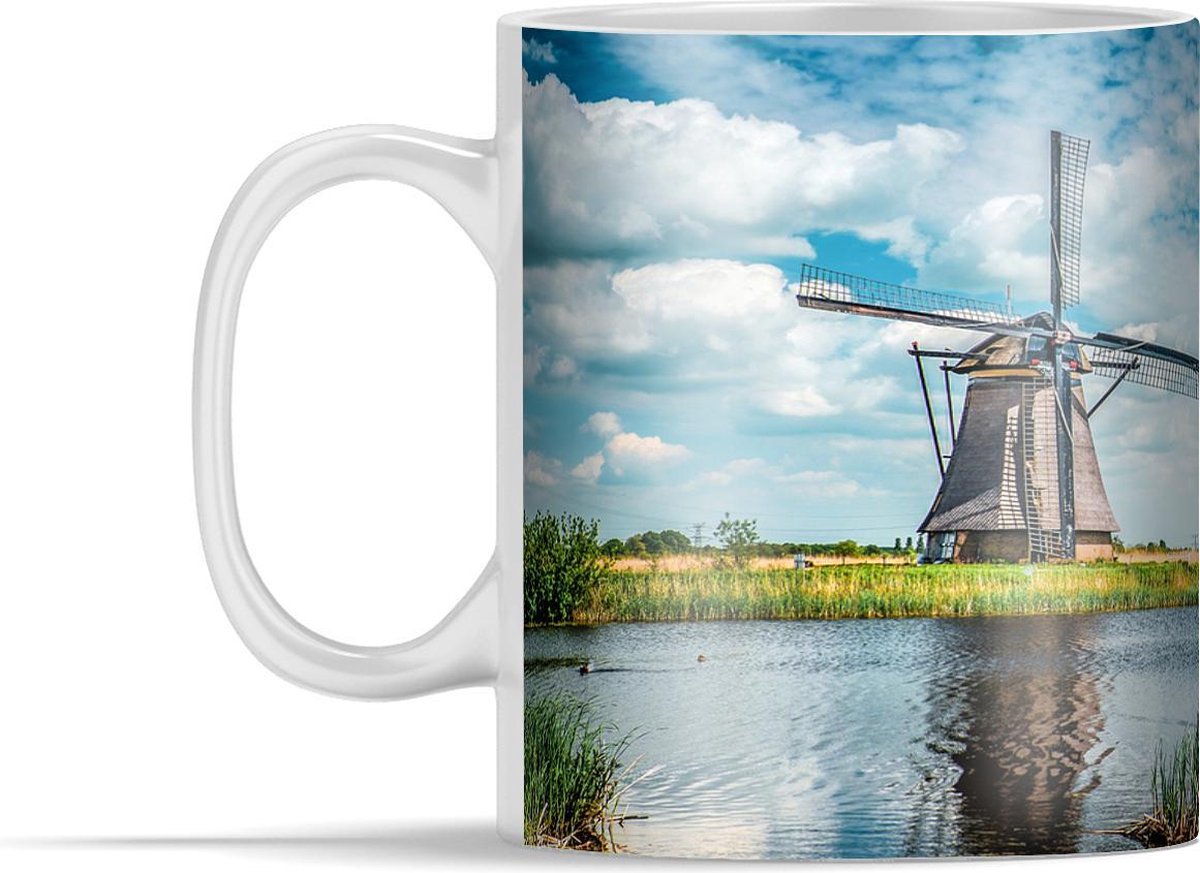 Mok - Windmolens aan het water bij Kinderdijk - 350 ml - Beker