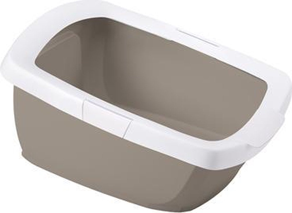 Imac kattenbak funny junior taupe / wit - 57x43x28