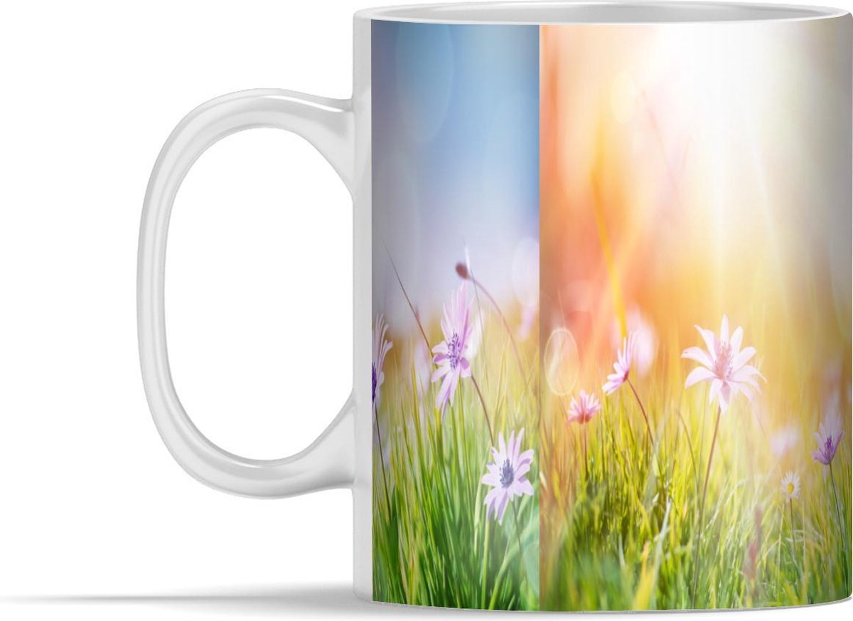 Mok - Bloemen - Zonlicht - Lente - 350 ml - Beker