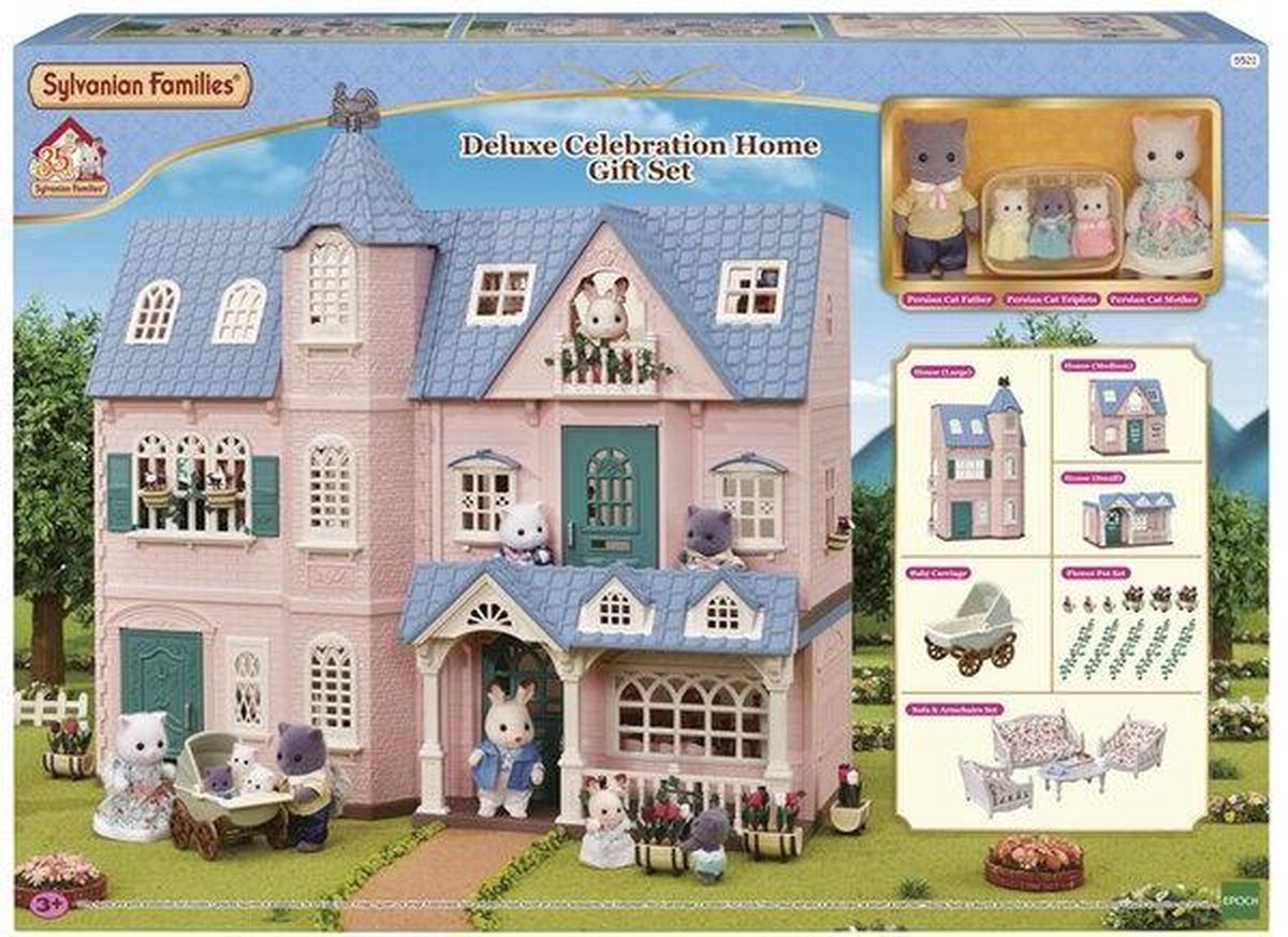 Sylvanian Families 3 huizen met accessoires Jubileum Set 35 jaar 5521