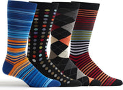 OZONE | Set van 4 Heren Sokken | Classics collectie | Unisize | Comfort en stijl | Geschenkset | Dots to Dots