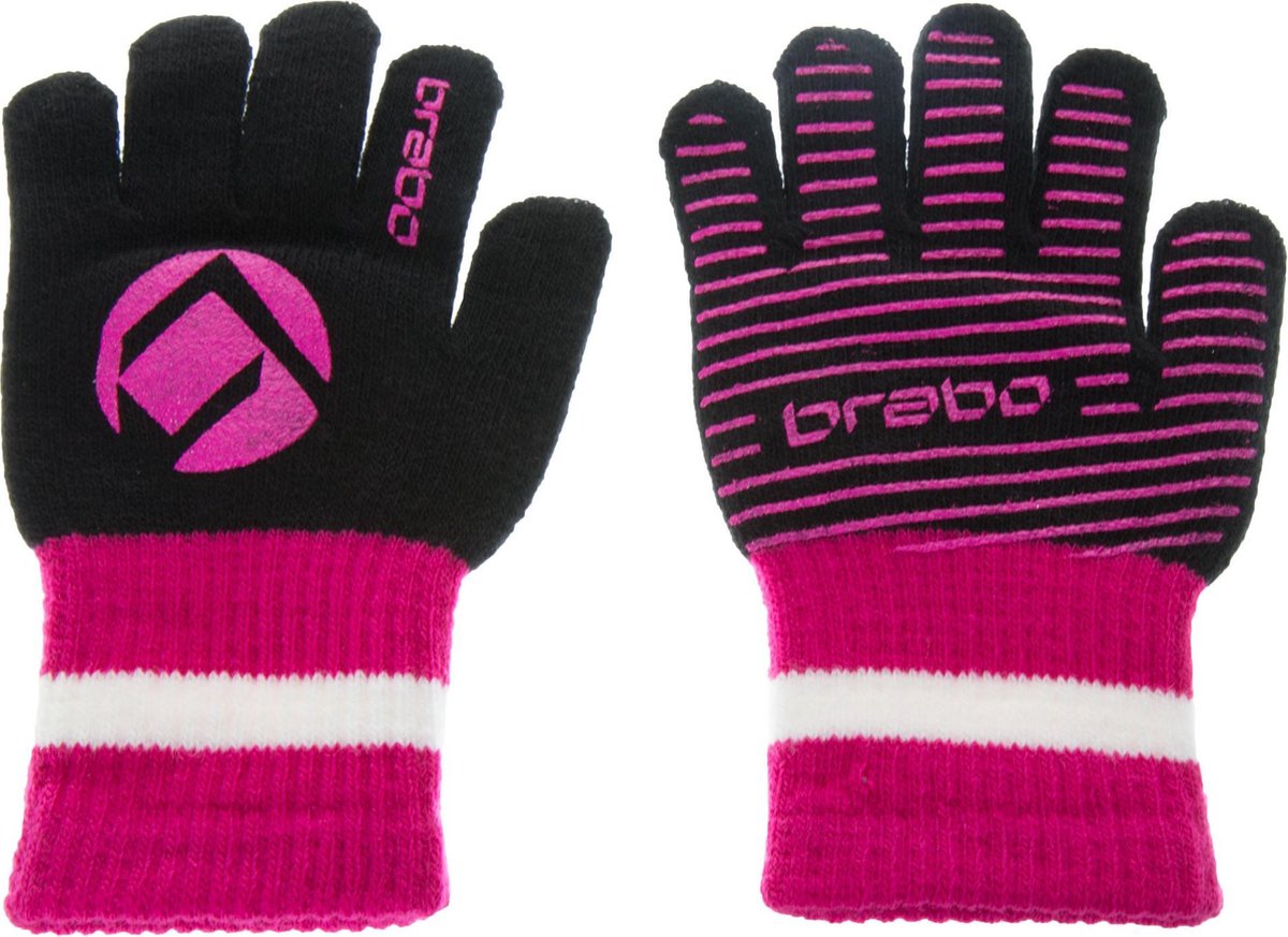 Brabo Brabo - Hockeyhandschoen - Junior - Zwart Roze