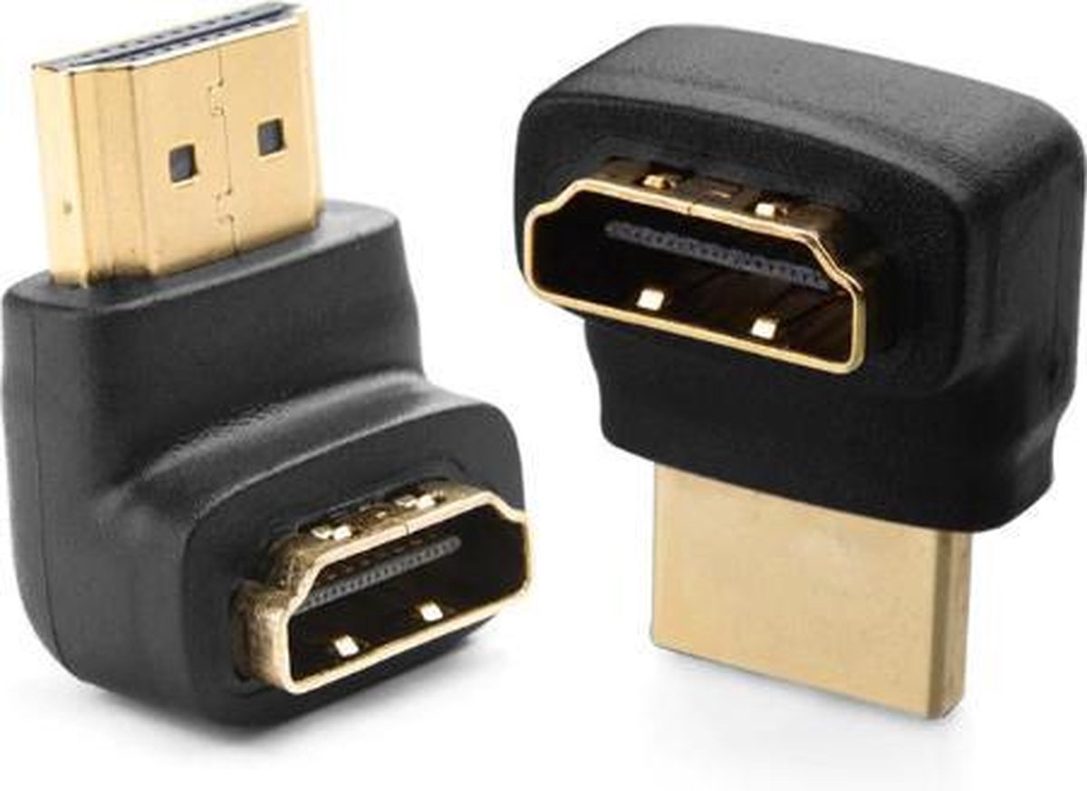 WiseGoods - HDMI Converter - HDMI Male Naar Female Adapter - HDMI Kabel Omvormer - 90 Graden - Haaks