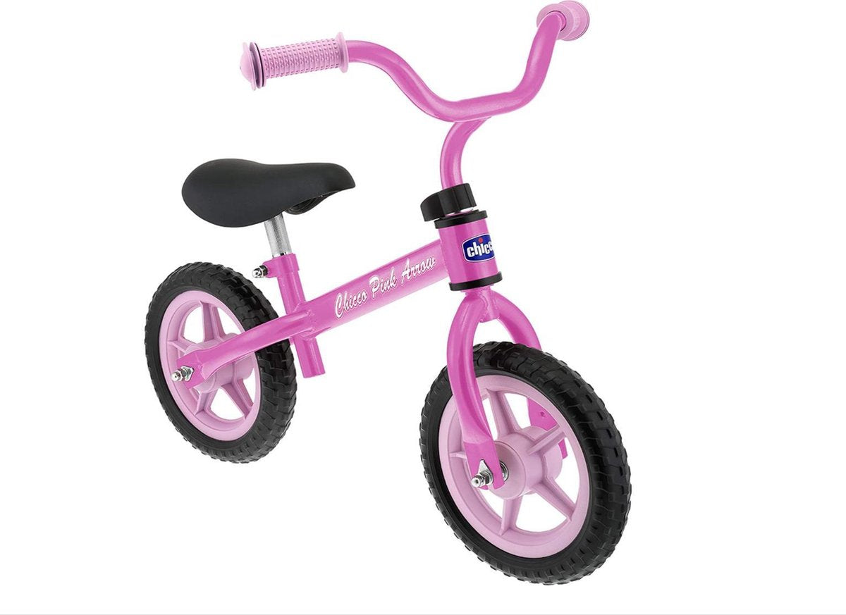 WoW Shop Chicco - Pink Arrow Loopfiets - 2 tot 5 Jaar - Kinderfiets Zonder Pedalen - Ontwikkel Evenwicht - Verstelbaar Stuur en Zadel - Roze