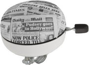 Fietsbel M-Wave Ding-Dong ø80mm - Newspaper White