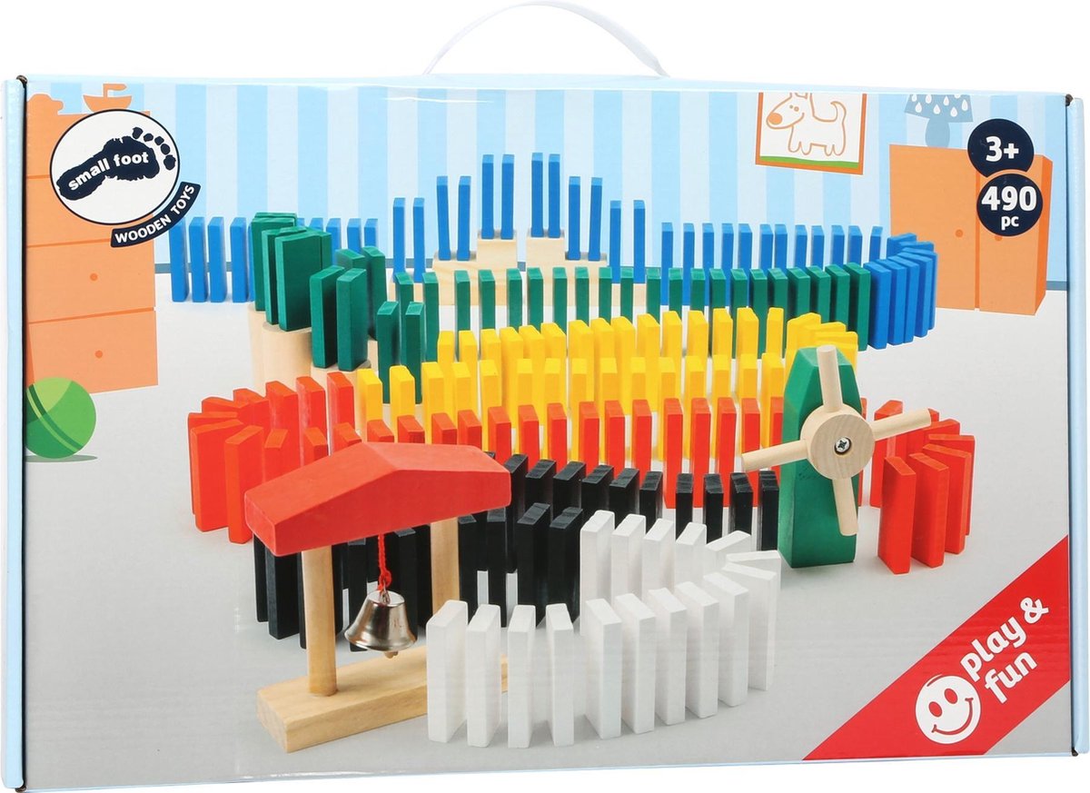 Small Foot Domino Rally Junior Hout 490-delig