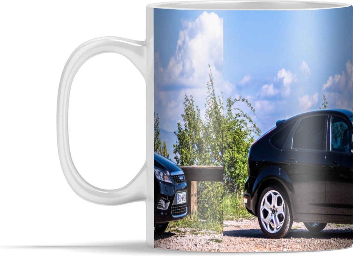 Mok - Auto - Ford Focus - Natuur - 350 ml - Beker