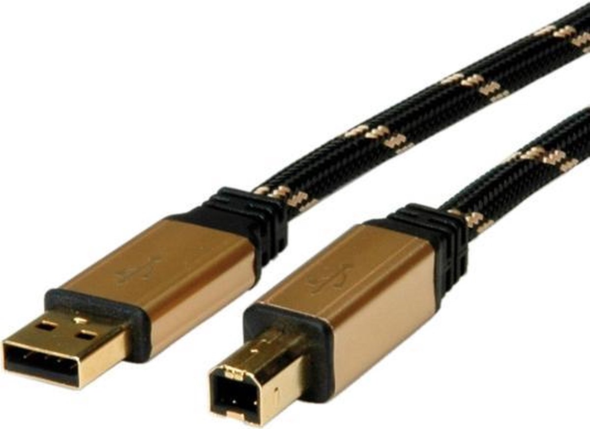 Roline USB naar USB-B kabel - USB2.0 - tot 2A - 4