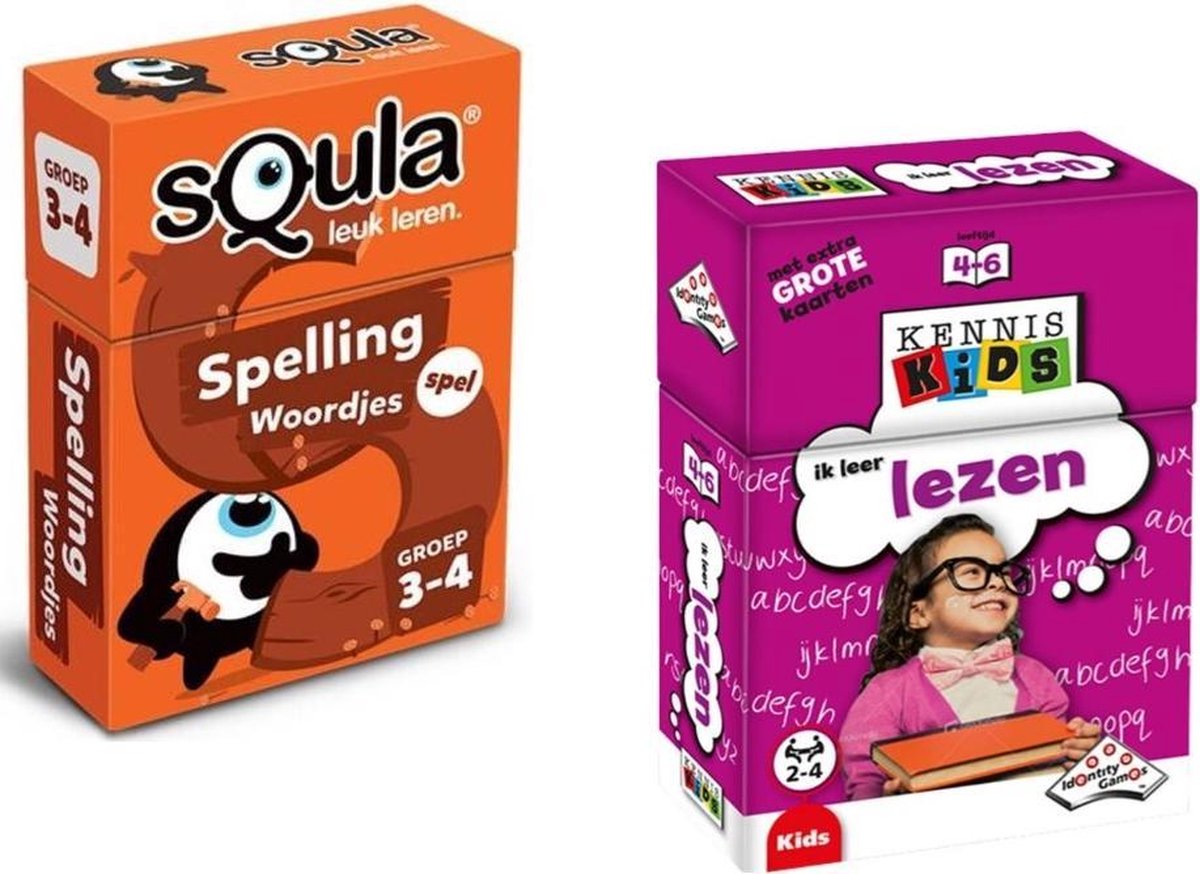 Squla - Kennis Kids - Leren - Spelling - Lezen - Set van 2
