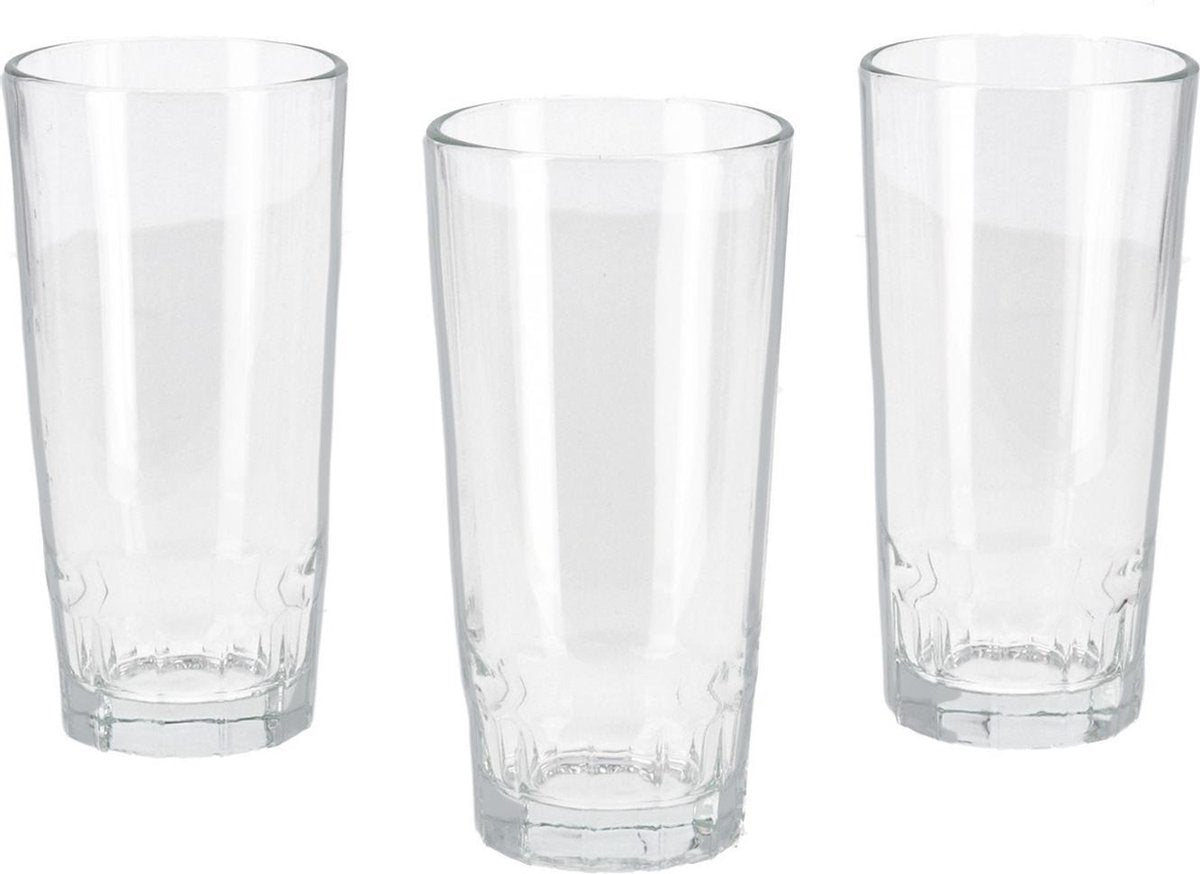 18x Stuks longdrink glazen transparant 285 ml - Glazen - Longdrinkglazen