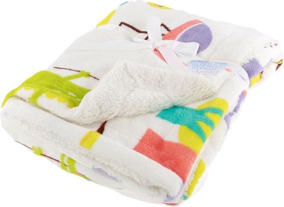 Soft Touch Babydeken Flamingo 76 X 102 Cm Wit
