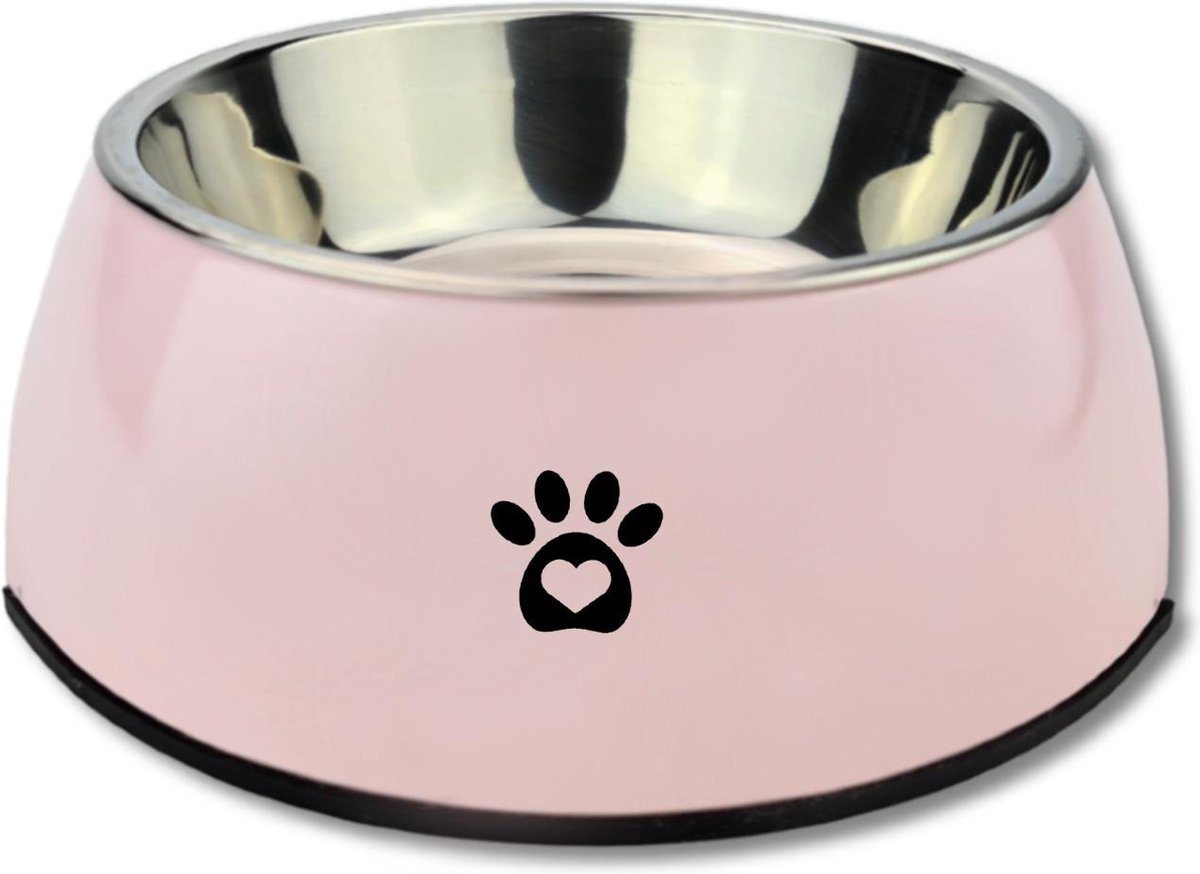 Doxie® - Voerbak Kat - Katten Voerbak - Voerbakjes Kat - Drinkbak Kat - Voerbak met Pootdesign - Roze