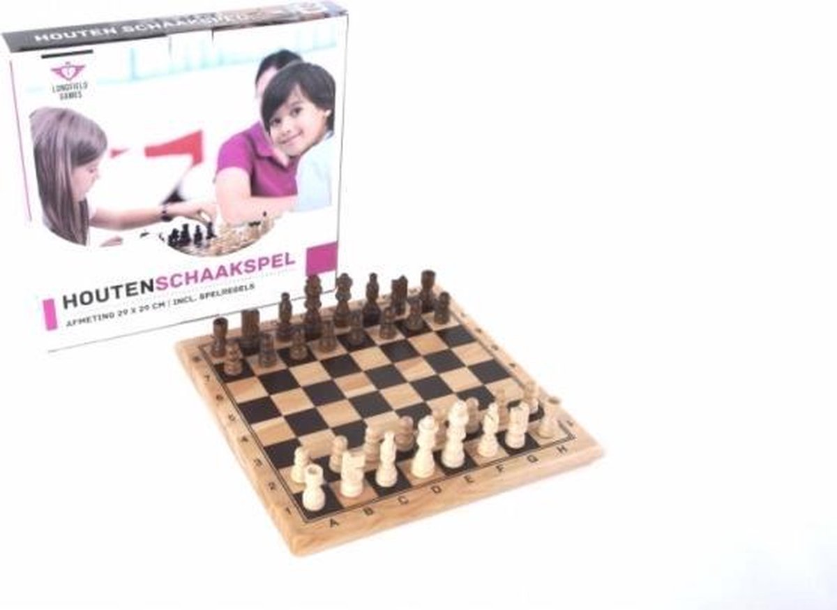 Longfield Games Schaakspel - Essenhout
