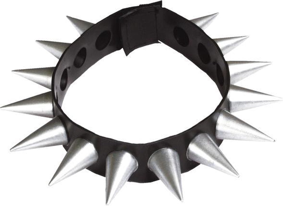 Punk halsketting rubber spikes