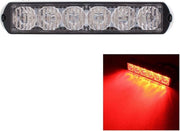 18W 1080LM 6-LED rood licht bedraad auto knipperend waarschuwingssignaallampje