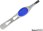 PREMIUM Beautytools Professional Epileer Pincet/ Tweezer Voor Wenkbrauwen: Comfy Blue - Stevige bek - (BT-1840)