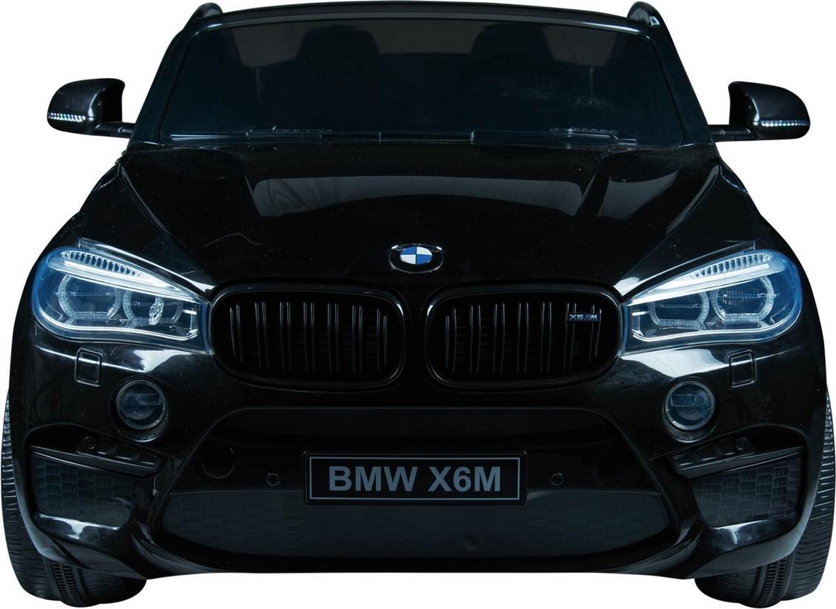 Elektrische Kinderauto BMW X6M Zwart 12V Met Afstandsbediening 2 Persoons Auto