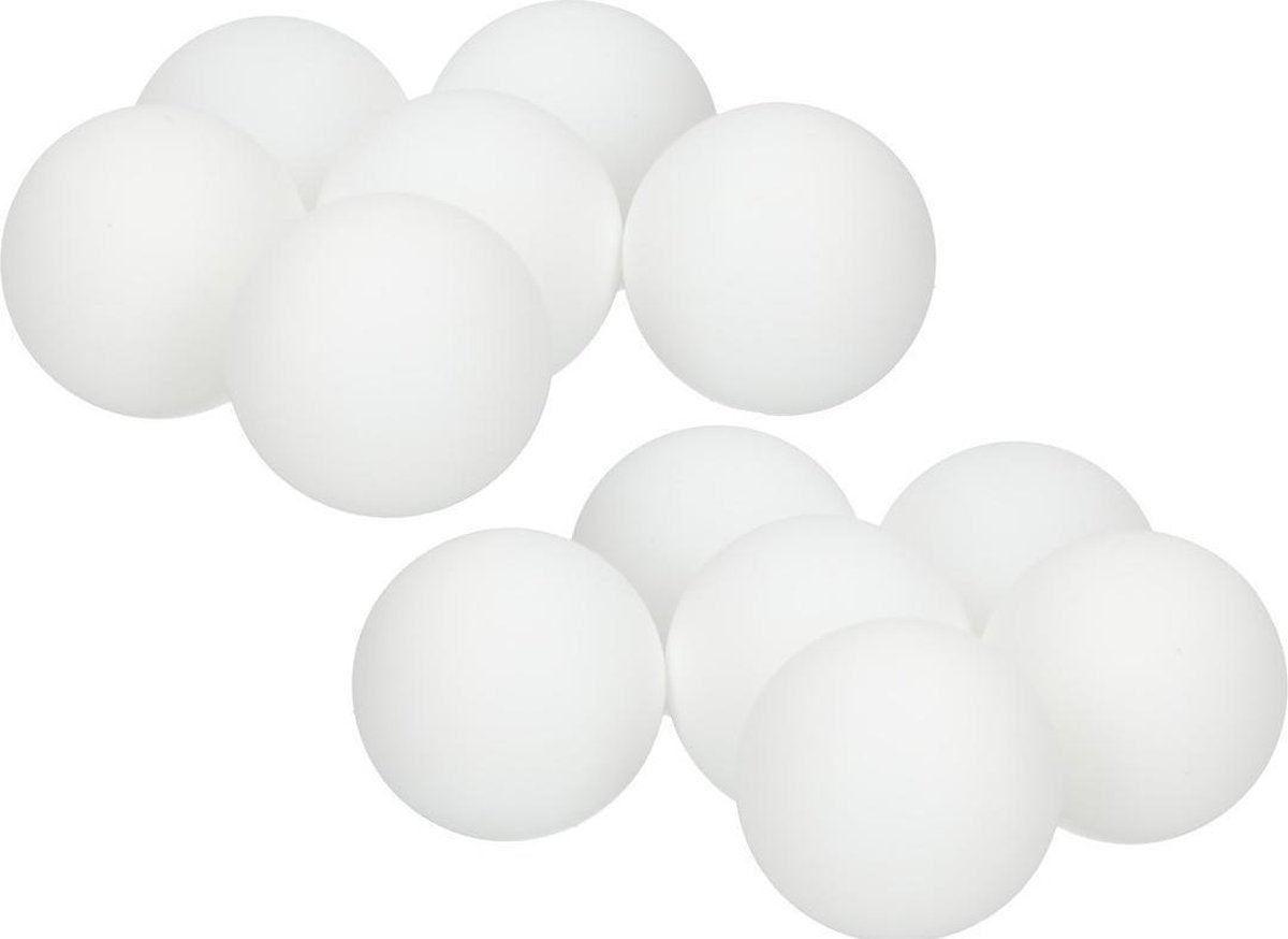 18x Speelgoed tafeltennis/ping pong balletjes wit 4 cm - Buitenspeelgoed