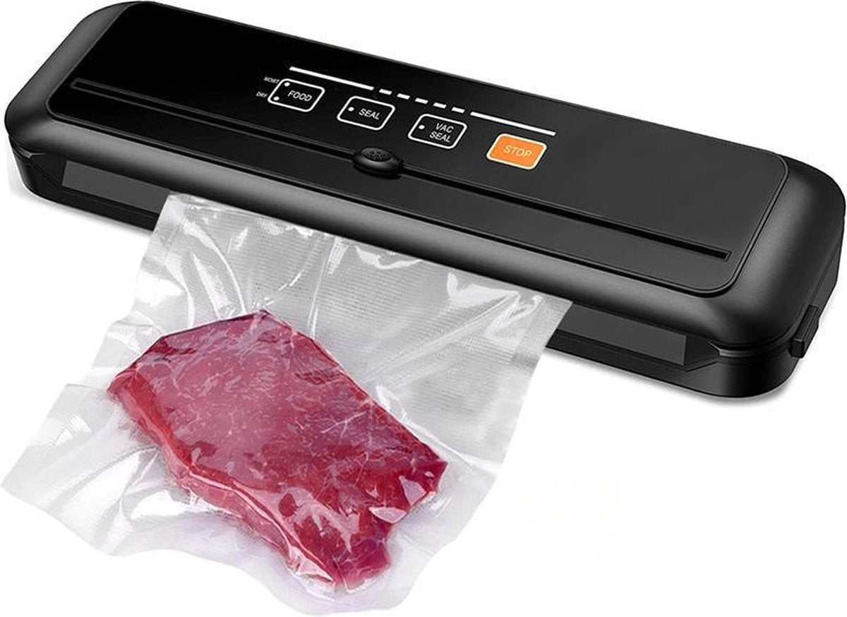 TBG Vacuümverpakkingsmachine Sous Vide-vacuümverzegelaar voor voedselopslag Nieuwe voedselverpakker Vacuümzakken voor vacuümverpakking 6621 PC Black
