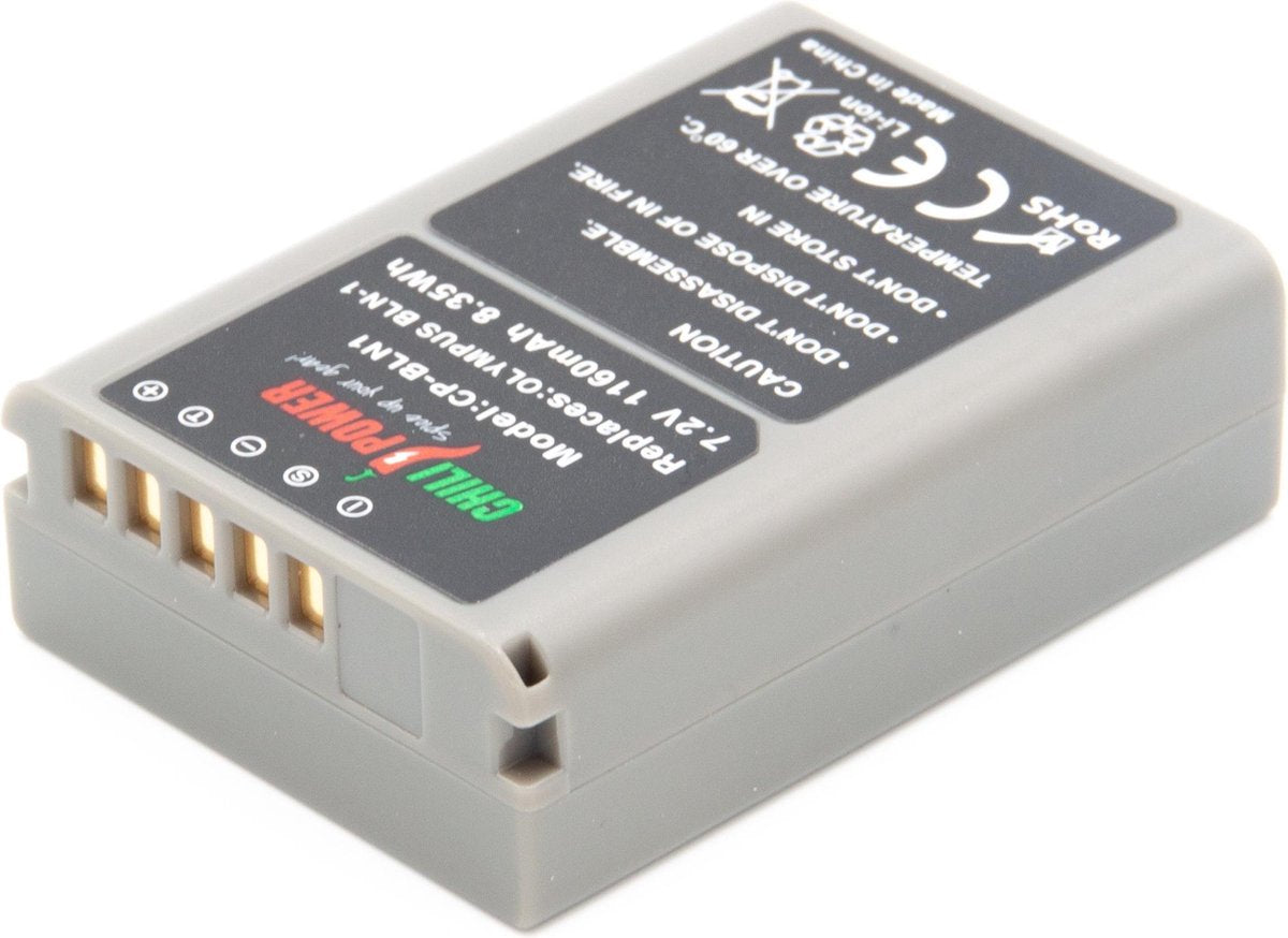 ChiliPower Olympus BLN-1 accu - 1160mAh
