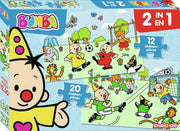 Bumba - 2 in 1 puzzel - voetbal - 12 en 20 stukken