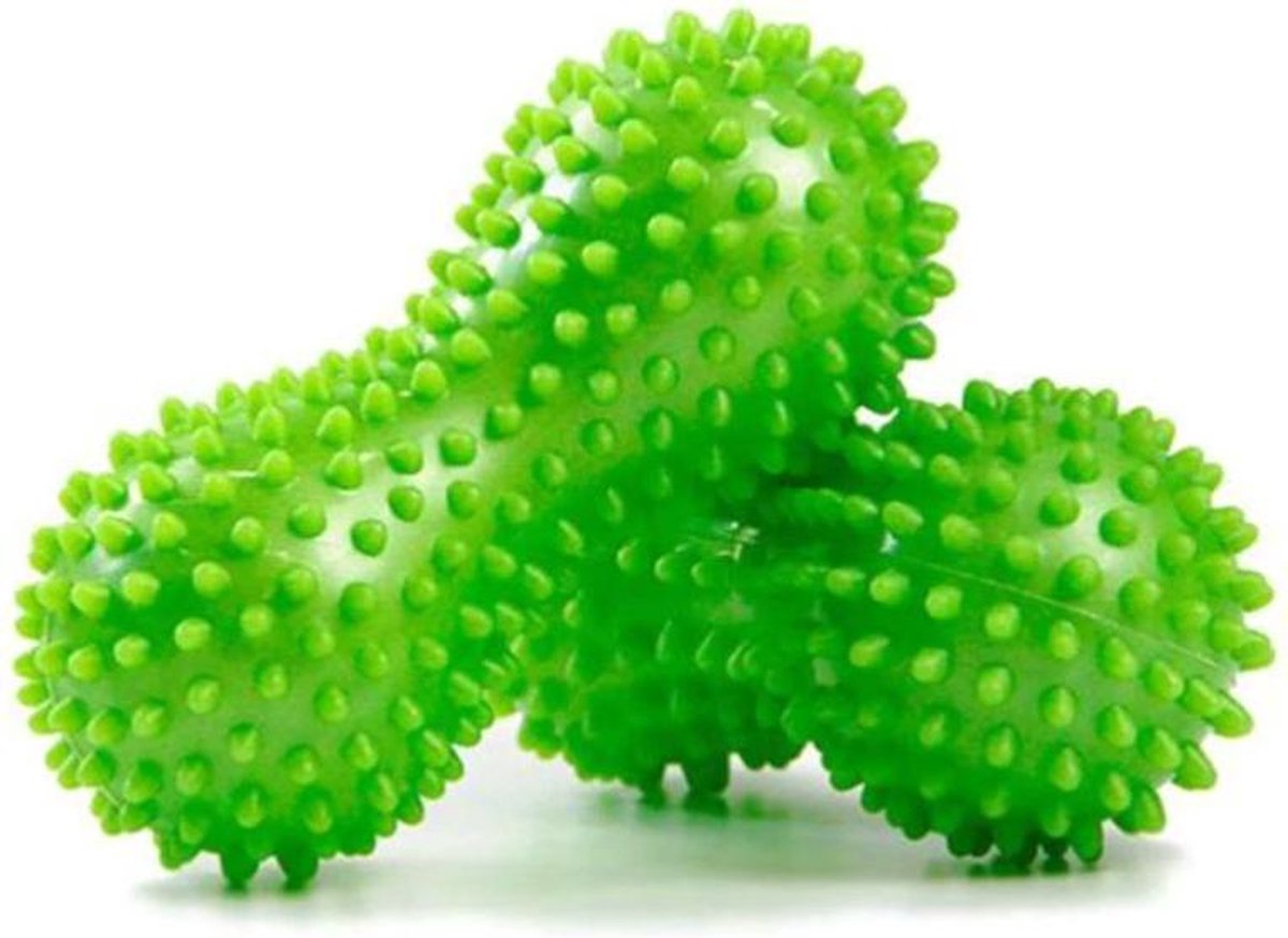 Rolmassage voor spieren | peanut | yoga fitness | stress bal | spierpijn | been hand pols voet nek rug | GROEN