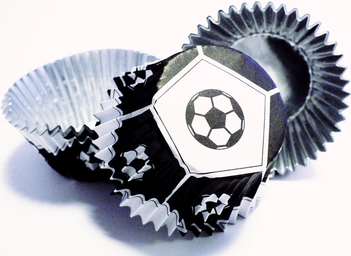 PME Foil Baking Cups Black Football Pk/30