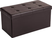 Hoppa! opbergkist met zitvlak - Kunstleer - Bruin - 76 x 38 x 38 cm