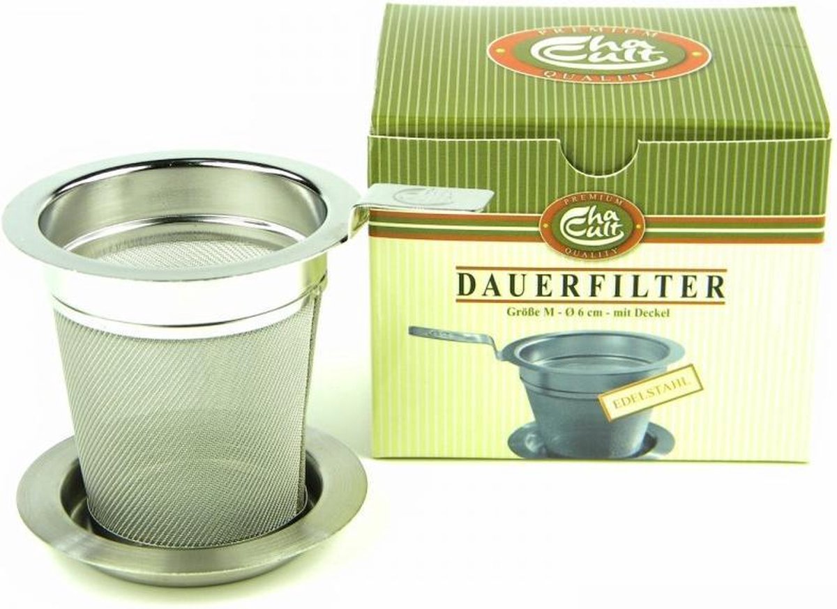 Theefilter RVS met handgreep en tip - Ø 6 cm - ChaCult