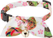 NECOICHI Kimono strik kattenhalsband wit