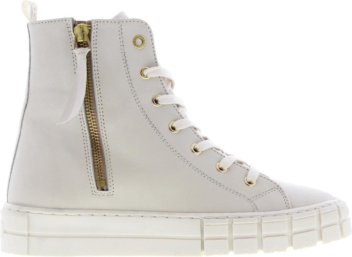 Tango | Tessa 2-a bone white leather sneaker - bone white sole | Maat: 41
