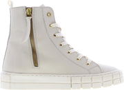 Tango | Tessa 2-a bone white leather sneaker - bone white sole | Maat: 41