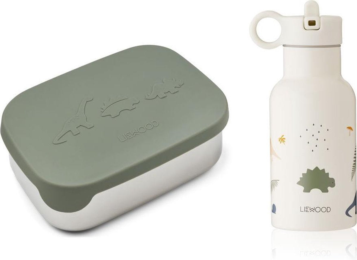 Joni Lunch Box Set | Dino Faune Green Mix | Liewood