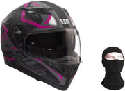 CGM integraalhelm 316G Match2 + bivakmuts - Heren - zwart en roze