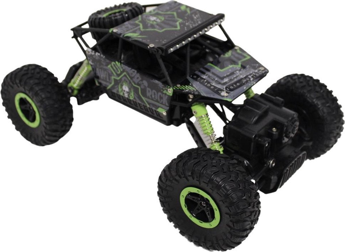 Rock Through - 1:18 - 4WD Rally Car - RC Auto - Draadloos - All Terrain-Rock Crawler-Road Monster Truck-Rally Wagen-Lengte 26 cm-Bestuurbare Auto Met Afstandbediening-Direct Leverbaar-Stoere Truck-Conqueror