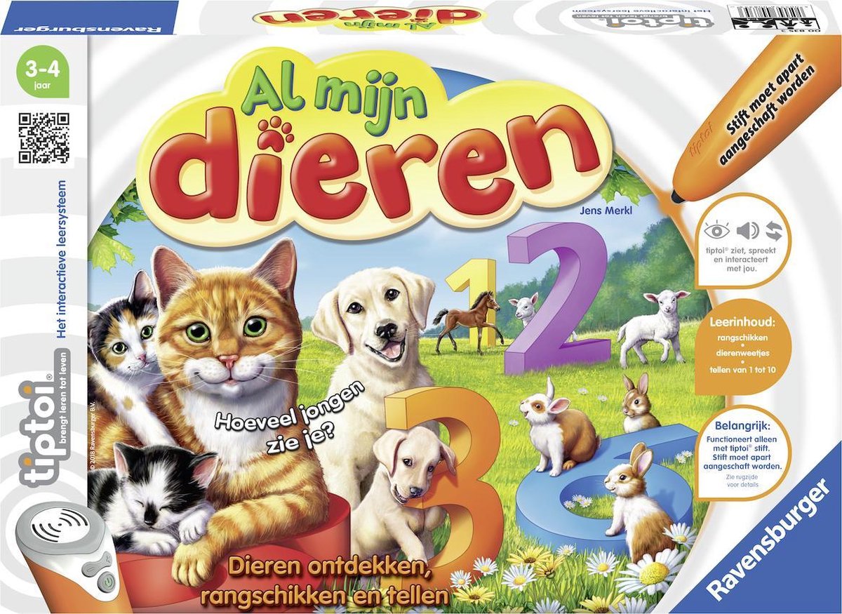 Ravensburger tiptoi®  spel Al Mijn Dieren
