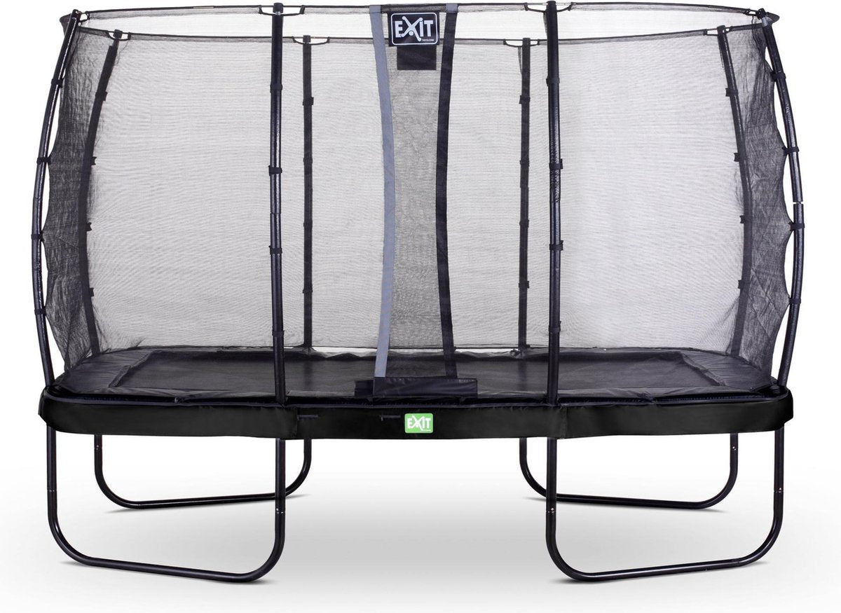 Trampoline  EXIT Elegant - 244x427cm - met veiligheidsnet Economy - zwart