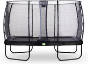 Trampoline  EXIT Elegant - 244x427cm - met veiligheidsnet Economy - zwart