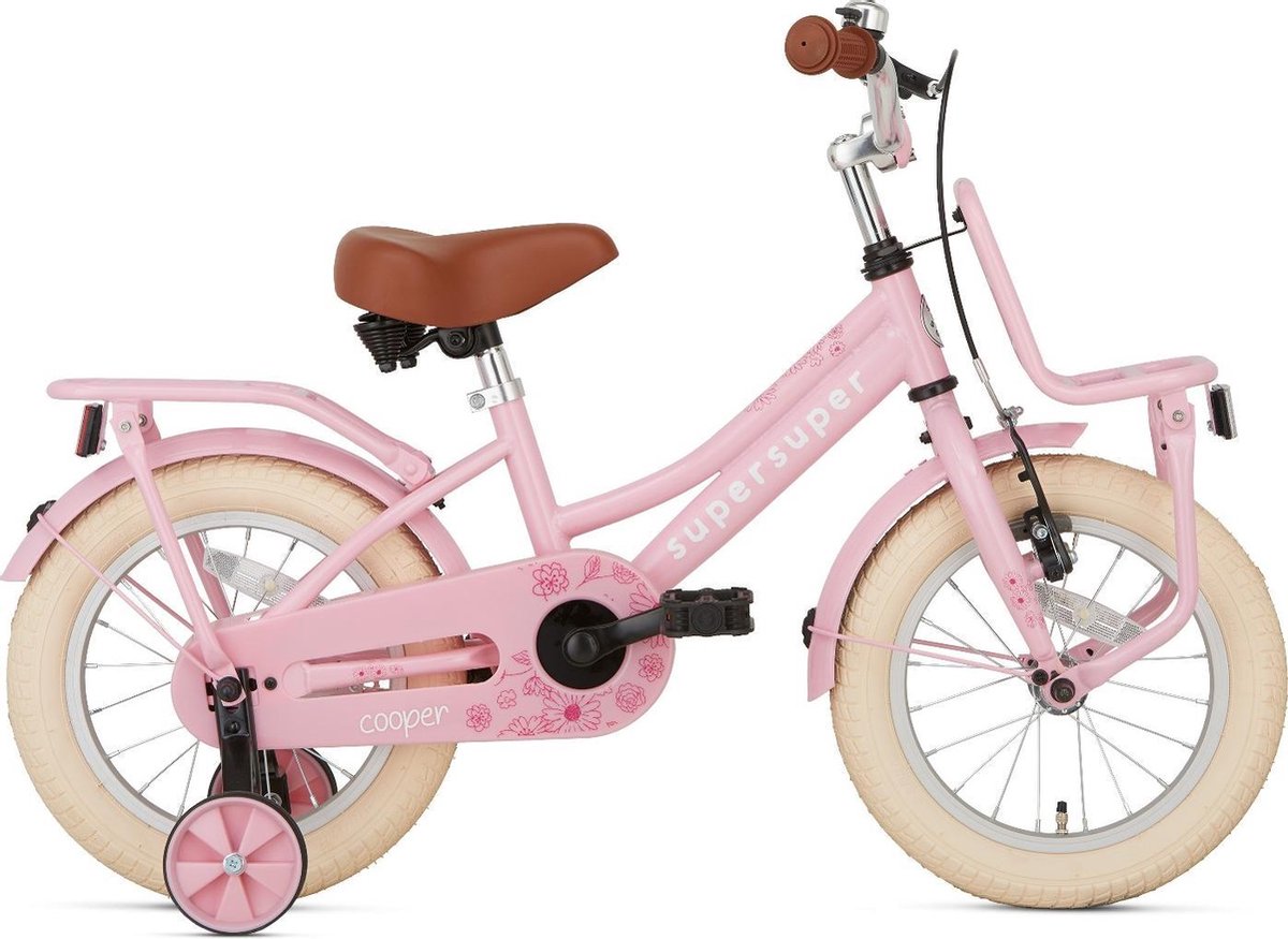 Supersuper Cooper Kinderfiets - Meisjes - 14 inch - Roze