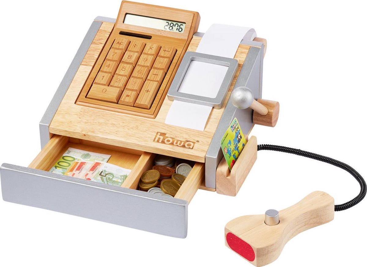 howa Houten Speelgoed Kassa met Rekenmachine 4873