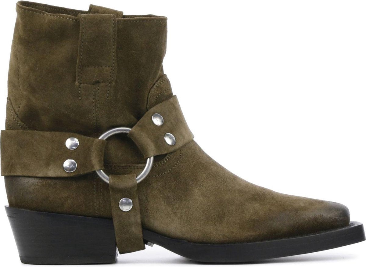 Bronx Vrouwen Suède  Cowboylaarzen / Laarzen / Damesschoenen 47272-cc - Taupe - maat 39