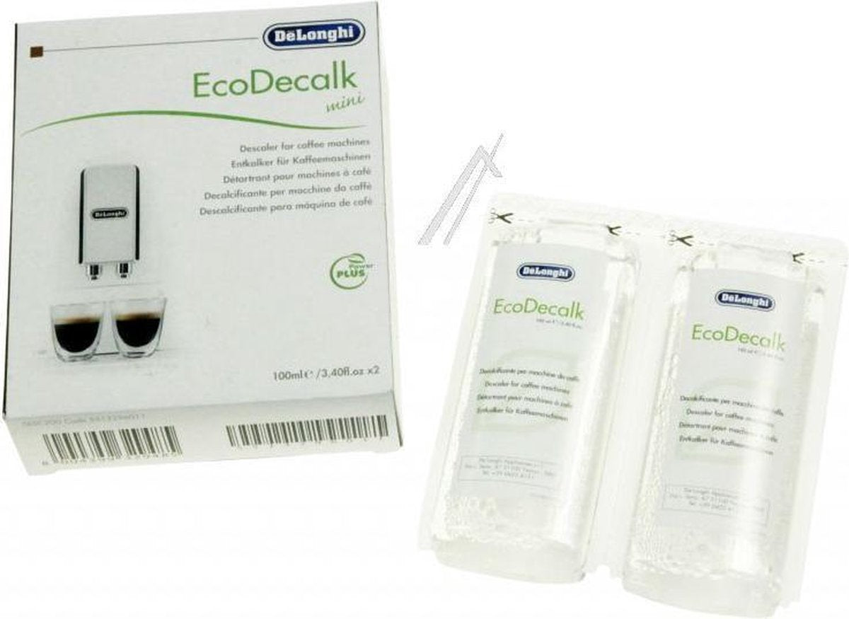 Ontkalker vloeibaar 2x100 ml espresso apparaat koffiezetter Delonghi 14133