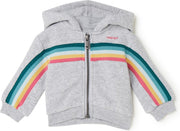 Levi's Sweatvest met streepprint en capuchon - Grijs - Maat 62